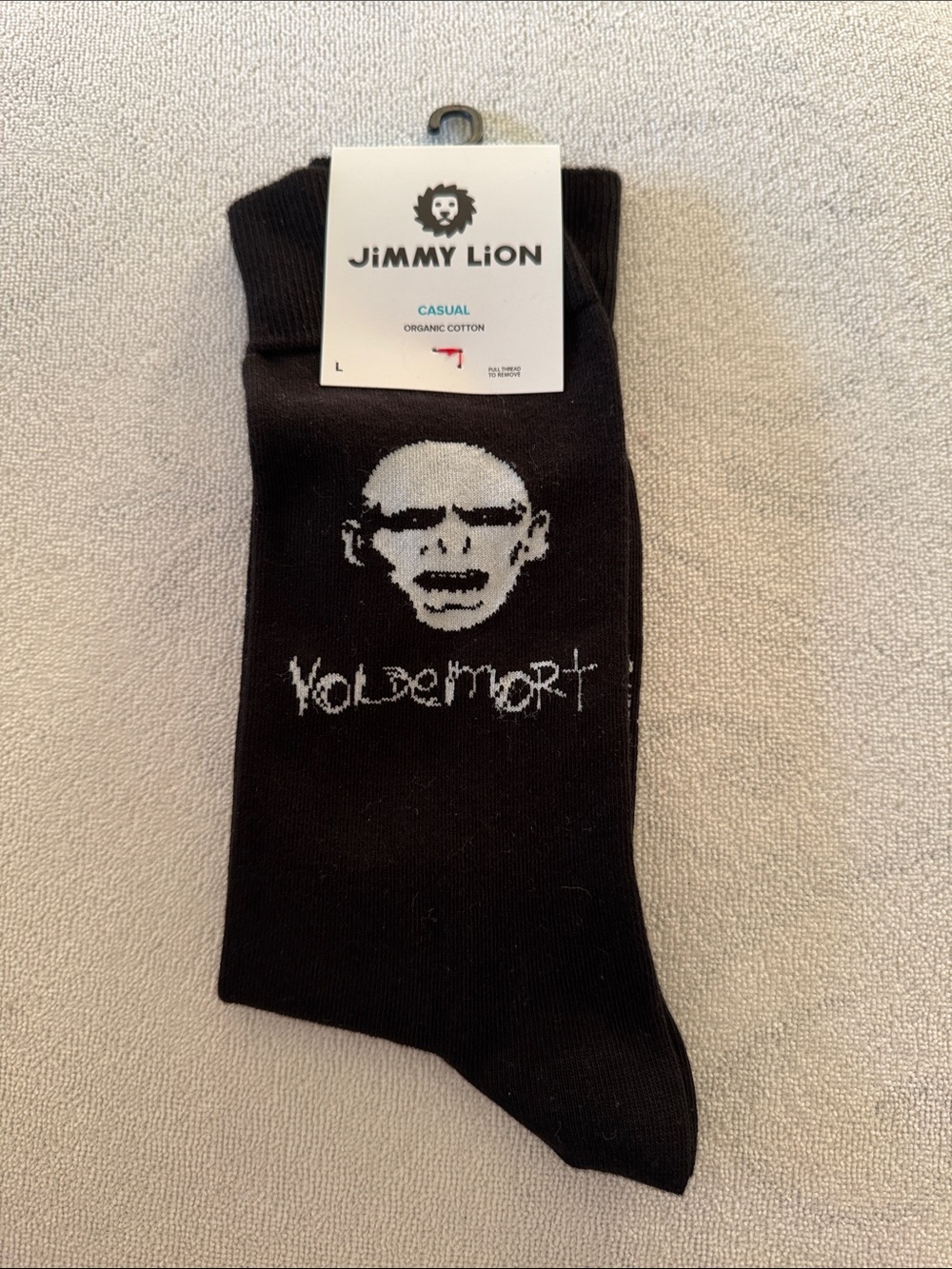 Men's Black Voldemort Graphic Socks
